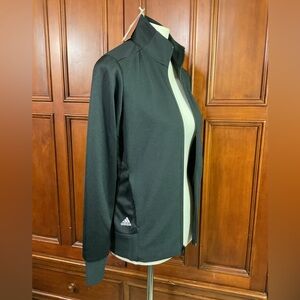 Adidas Women’s Athletic Cut Solid Black Track Jacket Logo Pockets New W Tags Sma